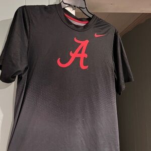 Nike Men's Black Tee with Red Logo